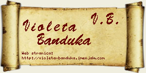 Violeta Banduka vizit kartica